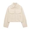 Women's Solid Color Fashionable Soft Woolen Short Jacket Jacket