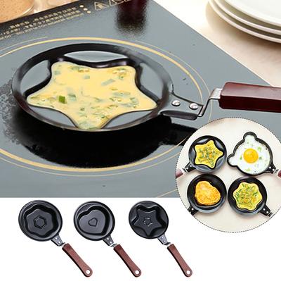 Herramientas de cocina Molde para huevos Sartén para dar la vuelta a las tortillas Huevos para el desayuno Olla para freír Sartén antiadherente Máquina para hacer panqueques