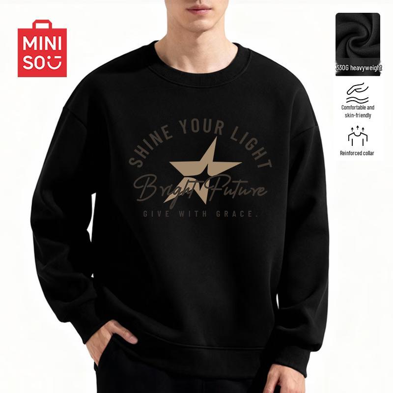 MINISO Men s Casual Crewneck Sweatshirt XL