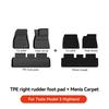 YZ TPE Car Floor Mats for Tesla Model 3 Y Highland Juniper 2019-2026 Luggage Mat Set Four Seasons Waterproof Anti-slip Trunk Mat