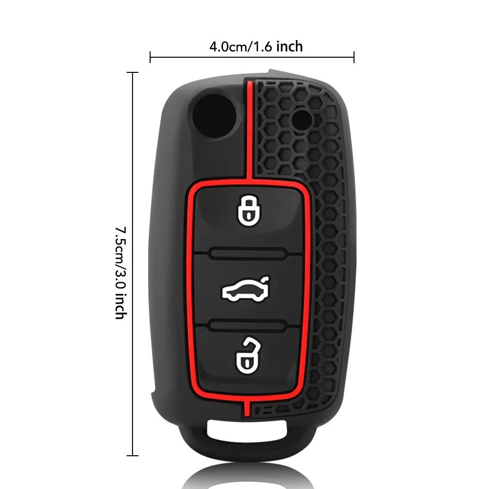 Silicone Car Key Case Full Cover Protection Shell Bag for VW Volkswagen Polo Tiguan Passat Golf Jetta Lavida Skoda Octavia