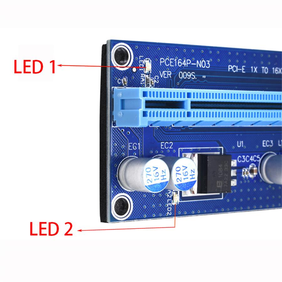 USB3.0 PCI-E Express Extension Power Cable Extender Riser Card Adapter 24pin ATX