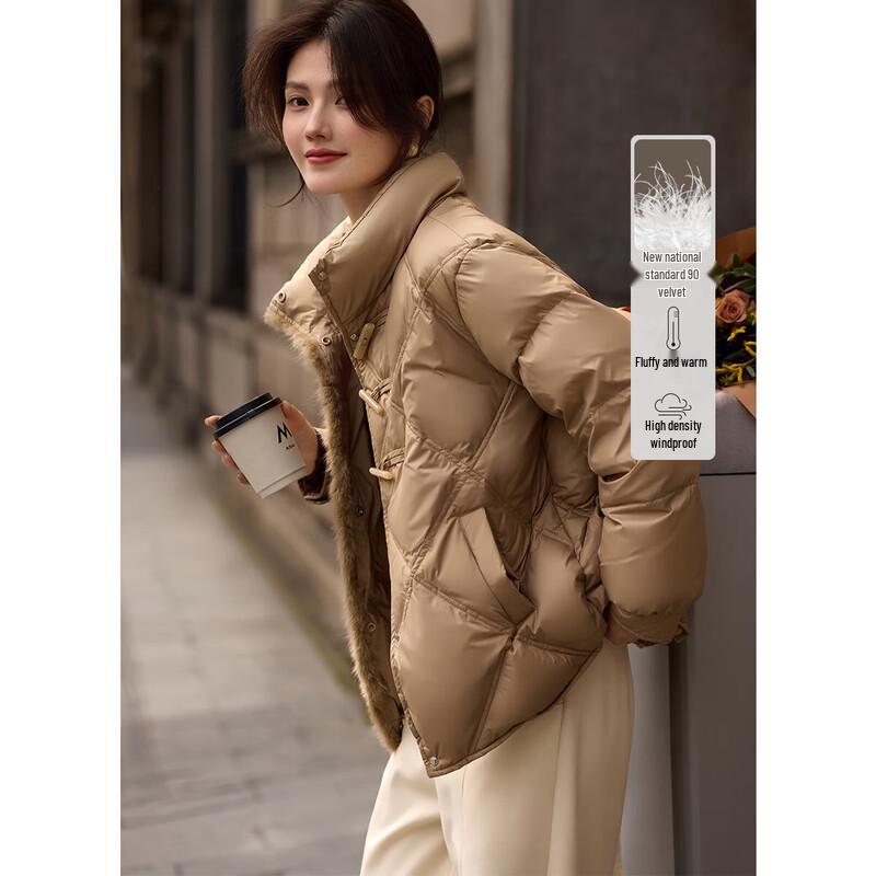 

XWI Women s New Chinese Style Mink Fur Patchwork Down Jacket XL