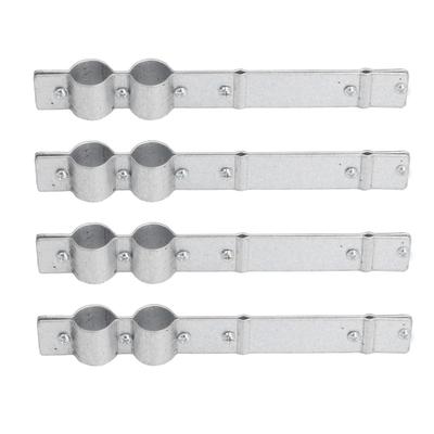 U Tube Clamp 4 Sets Aluminized Zinc Corrosion Resistant Durable Water Pipe Clamp for Chicken Farm Hennery