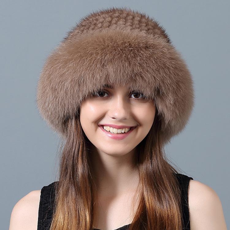 Buy New Style Mink Fur Woven Fur Hat 