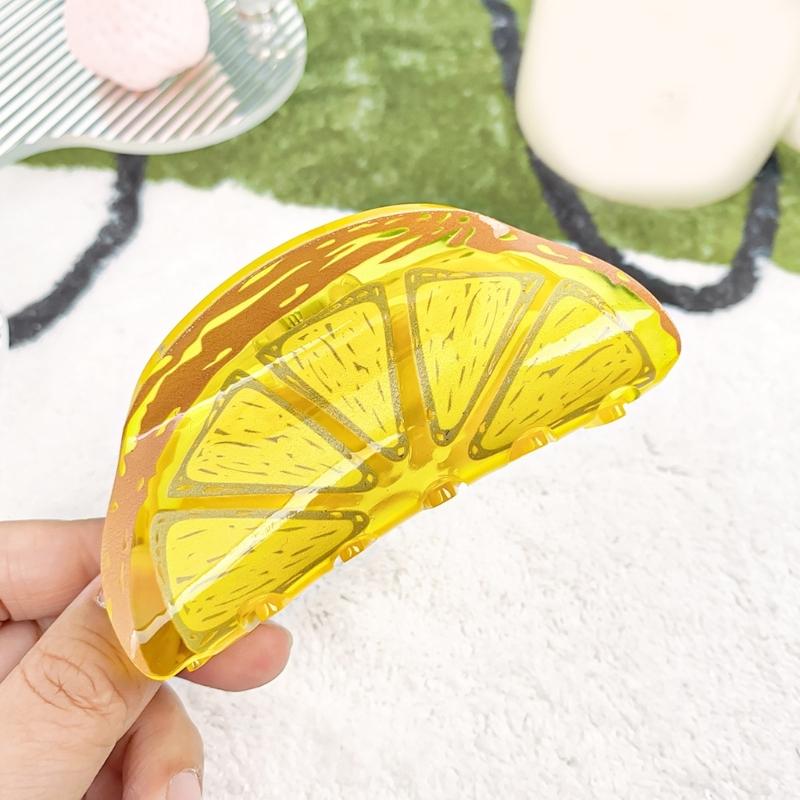 Cute Fruit Shaped Hair Claw Acrylic Hairpin Multifunctional Hair Clip Hairpieces Creative Children's Hair Decoration