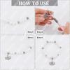 1 Box 240Pcs Small Bail Beads Silver Spacer Beads Charms Alloy Textured Tibetan Style Cylindrical Dangle Tube Bead Clasps for Jewelry Making Pendant