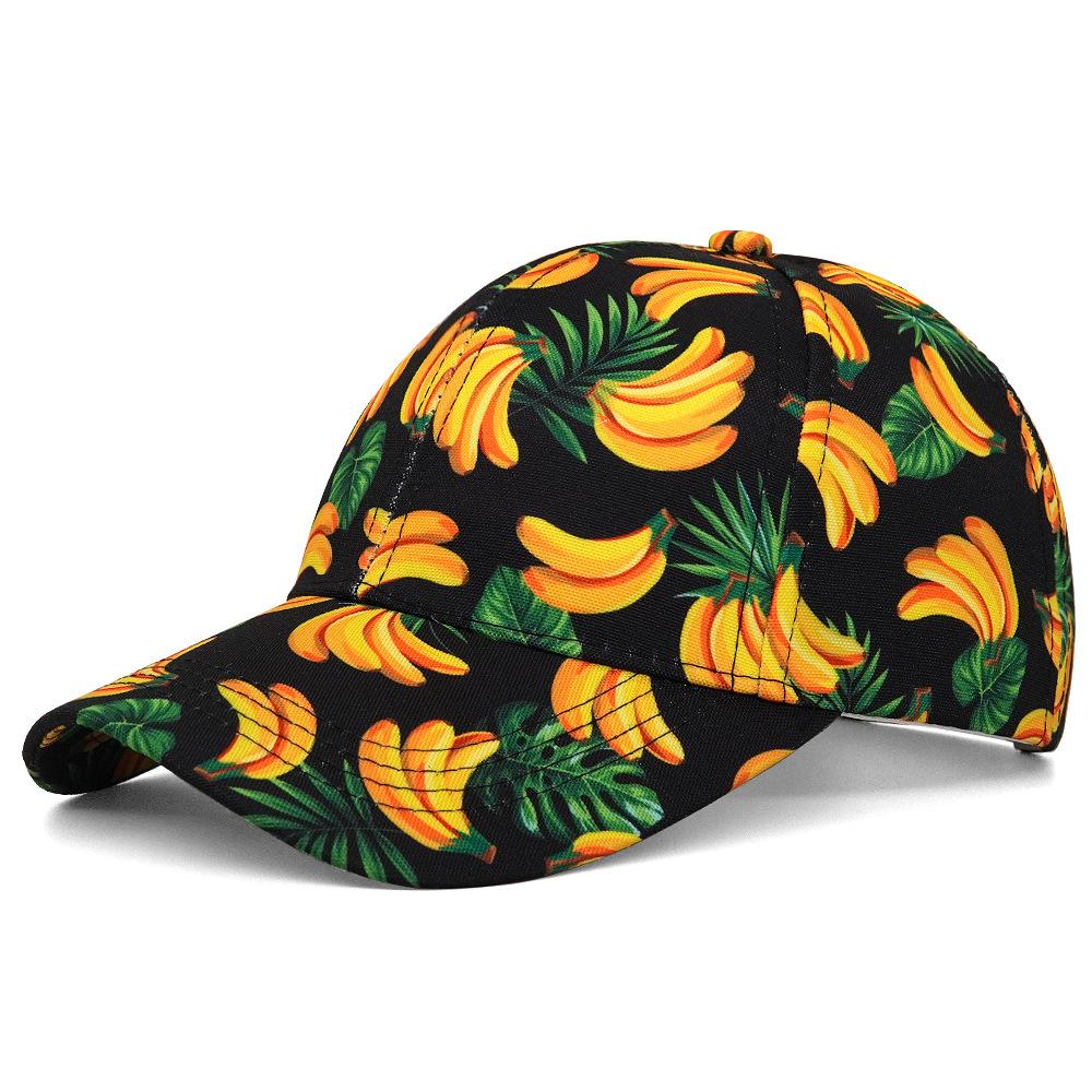 COKK Baseball Cap Women Cute Fruit Printed Sun Hat Adjustable Sunshade Summer Hats For Women Outdoor Casual New