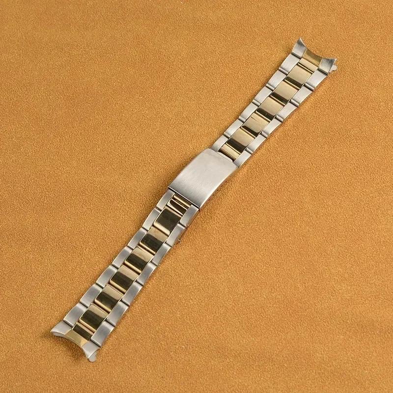 316L Brushed Stainless Steel Watch Bands 18mm 19mm 20mm Oyster Vintage Watch Strap Bracelet Fit For Rolex Watch