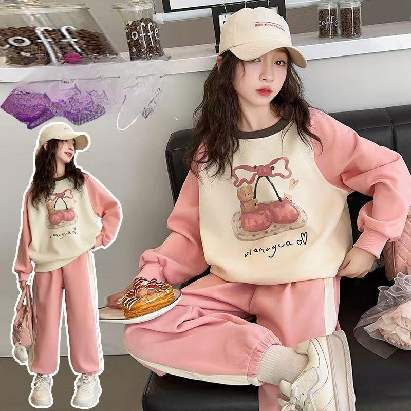 Girls' Autumn Suits, Western Style, Fashionable, Children's Spring and Autumn Leisure, Middle School Students, Big Girls, Autumn Children's Clothing