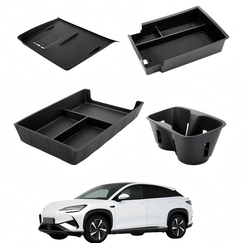 For BYD Sealion 7 2024 2025 Armrest Storage Box Cup Holder Central Control Storage Sundries Box Car Interior Accessories