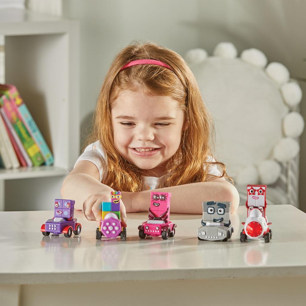 Numberblocks Numberblocks Miniature Car Figure Character Authentic Set, 6-10 Cars, 5-Piece Set, 96928,