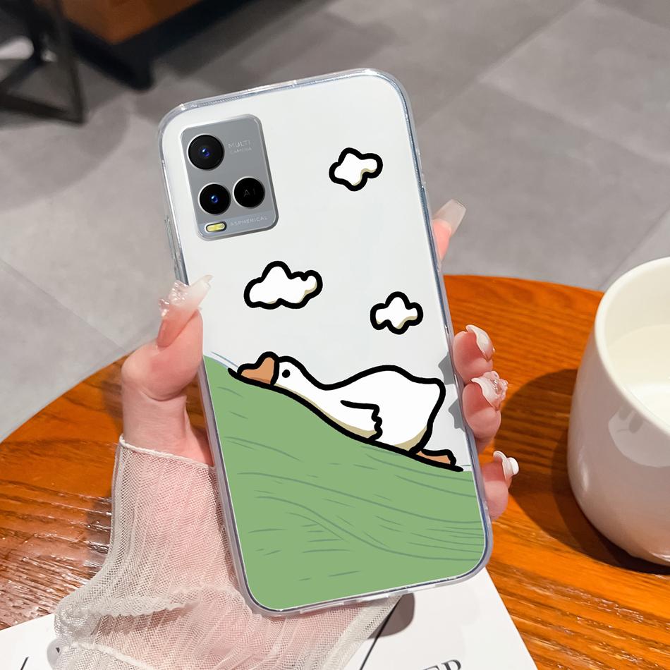 For Vivo Y21 Y21S Y21T Y21A Y21E Y21G Phone Case Painted Flowers Soft Clear TPU Silicone Funda For Vivo Y 21 Lightweight Bumper