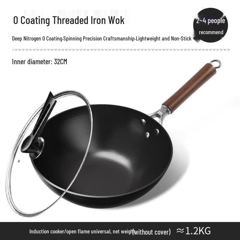 Qiwei Traditional Flat-Bottom Iron Wok