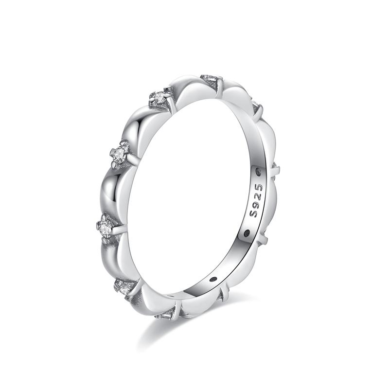 Original 925 Silver Ring Love Heart Wishbone Moon Sun Rings Crystal Rose Gold For Women Wedding Gift Luxury Jewelry