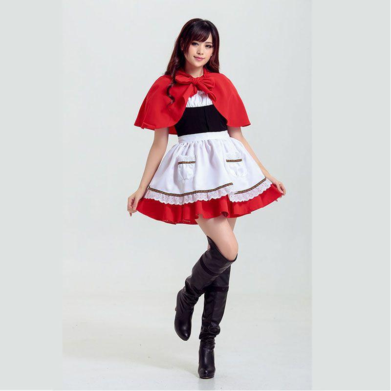 Enchanting Cosplay Christmas Princess Dress Little Red Riding Hood For Adults