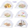 6 Pcs Large Food Cover,mesh Food Tent,17 Inch Pop Up Umbrella Screen Tent,camping,picnic,party,barbecue,foldable and Reusable