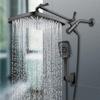 12 Zoll Regen-Festbrause/Handbrause-Kombination 3+1 Einstellungen Kopfbrause Wandmontage Duschset Unterputz-Duschsystem