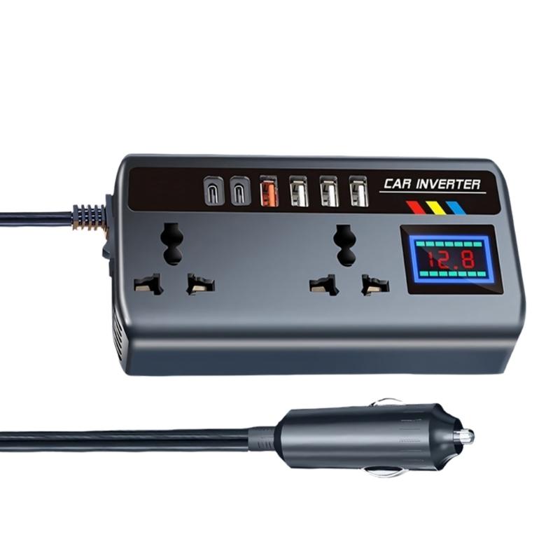 200W Car Power Inverter 12V/24V to 220V Car Converter Automotive Charging Inverter Charging Fast Car Charging Adapter 1