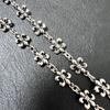 Used Fleur de lis motif vintage silver necklace