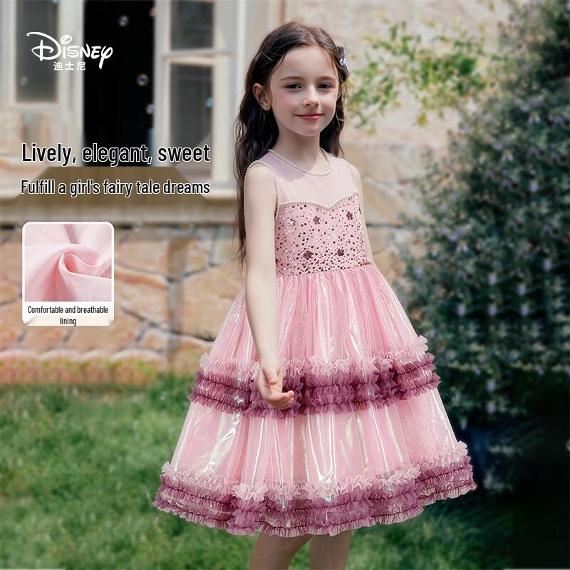 Disney Girls  Sleeveless Mesh Princess Dress 120