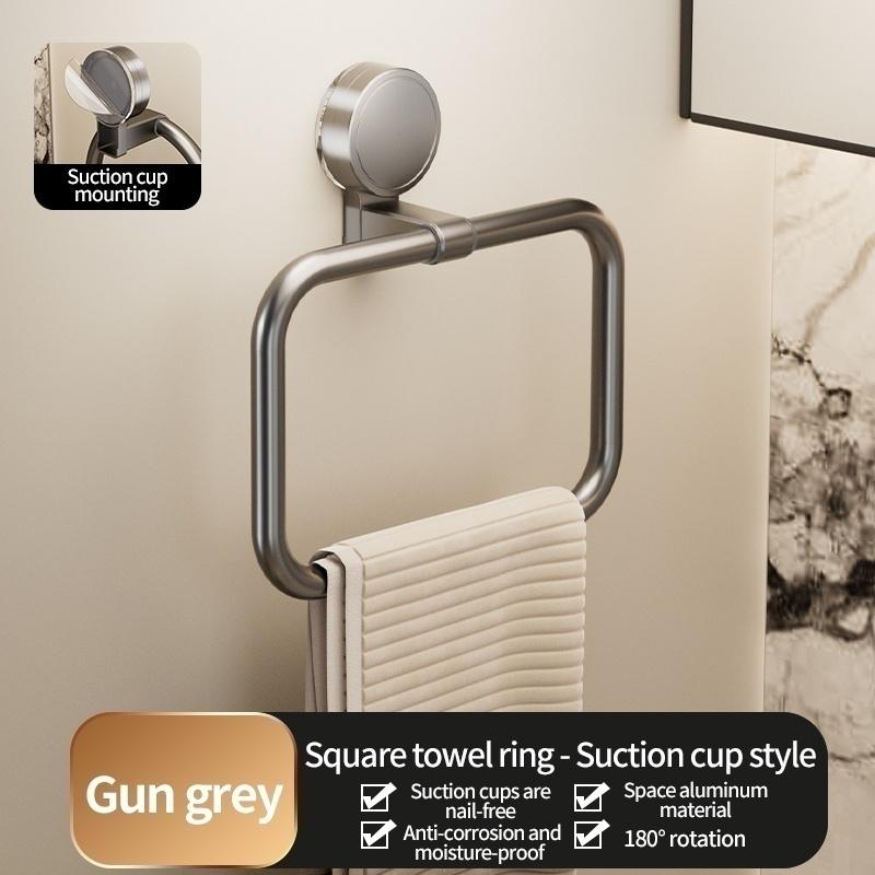 No Need To Drill Suction Cup Towel ring Bathroom towel hanger hand towel ring hand sink wall hanging Round ring kitchen rag rack