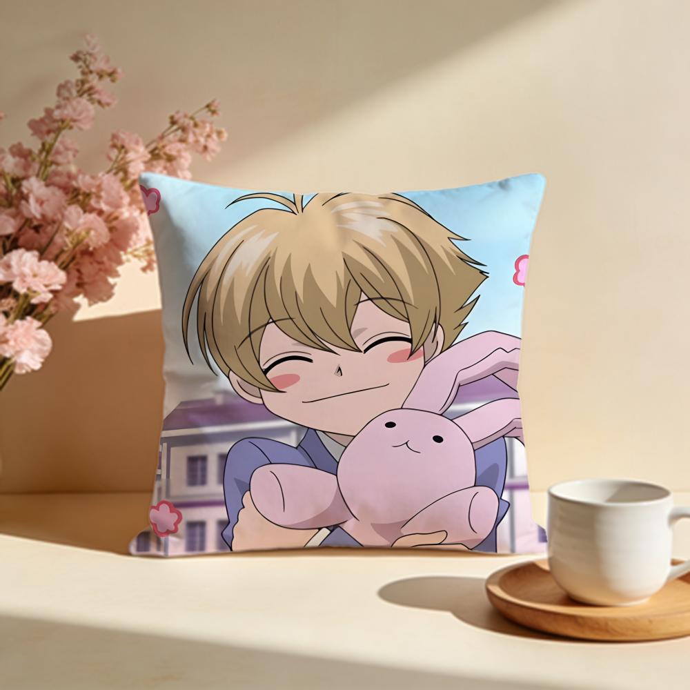 Stylish OOuran High School Host Cluber Cushion Cover Stylish Washable Pillow Cover Ideal for Couch Bedroom Car Decoration