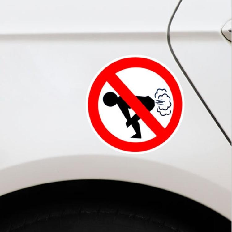 Car Stickers No Farting Creative Decals Waterproof Truck Auto Decoration PET