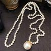 Elegant Pearl Sweater Necklace: Women's Luxury Fashion, Long Japanese & Korean Style