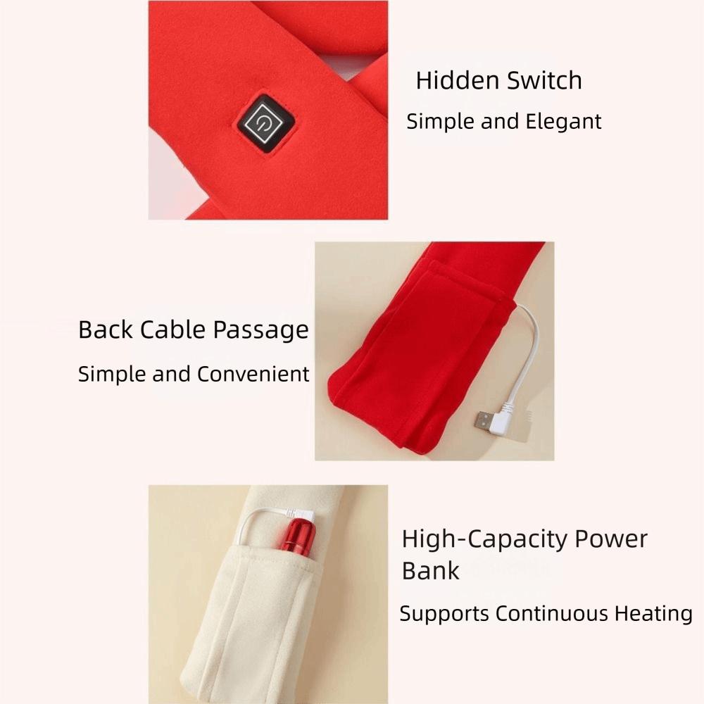 Not Include Battery USB Heated Scarf Temperature Control Shawl Fashion Neck Warmer Unisex