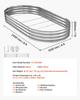Galvanized Raised Garden Bed, 240 X 120 X 30 Cm, Oval Metal Planter Box Kit Outdoor, Bottomless Elevated Garden Box with Gloves, Rustproof Alu-Zinc,