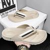 Fashion Men's Fashionable Casual Flip Flops Summer Outerwear Non-Slip Bath Swimming Beach Slippers PVC Sole Comfortable Footwear