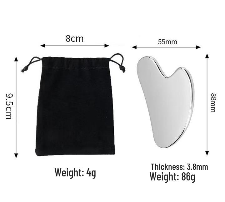 Stainless Steel Gua Sha Heart-Shaped Face & Body Massager