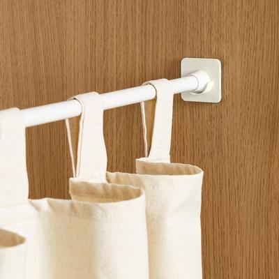 4-teiliger Duschvorhangstangenhalter mit starkem Klebstoff, wasserdicht, stark belastbar, einfach zu installieren, kein Bohren, Duschvorhangstangenhalter
