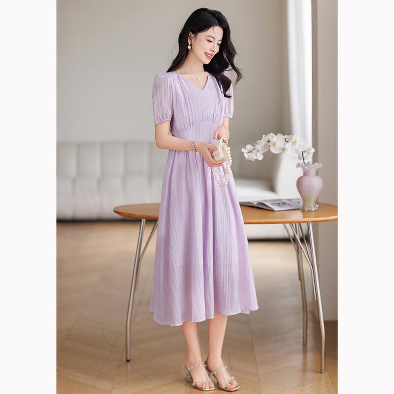 D.F.DEAR French Style V-Neck Midi Dress