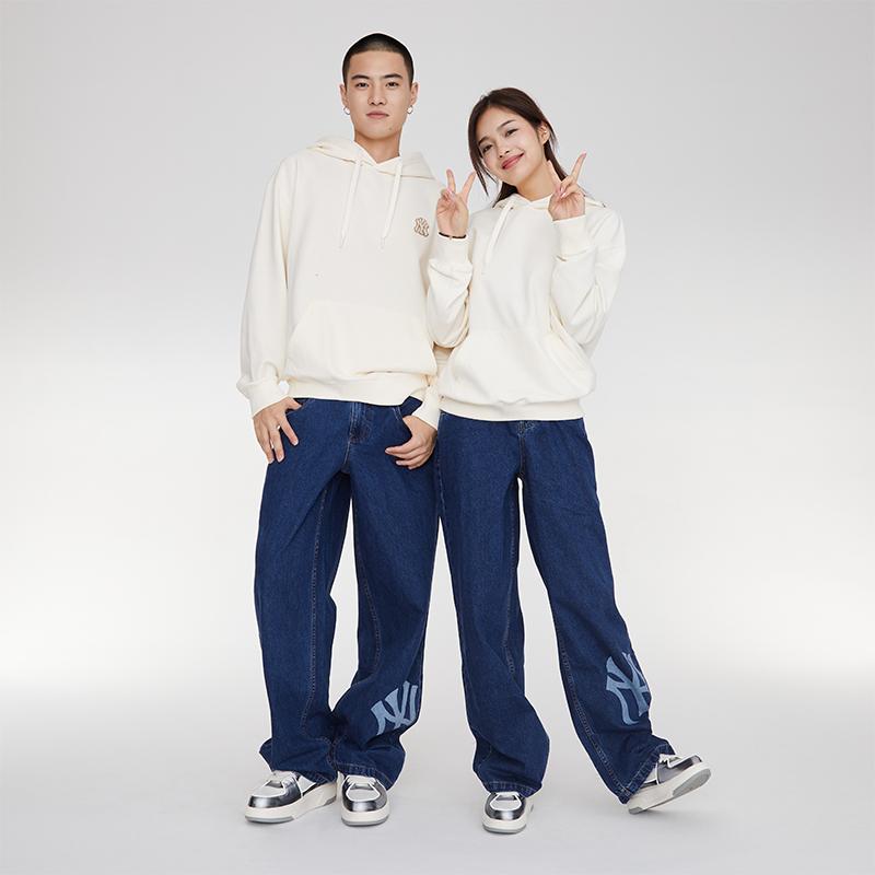 New MLB Sweatshirts Unisex Ivory White 3AHDM0334-50CRS