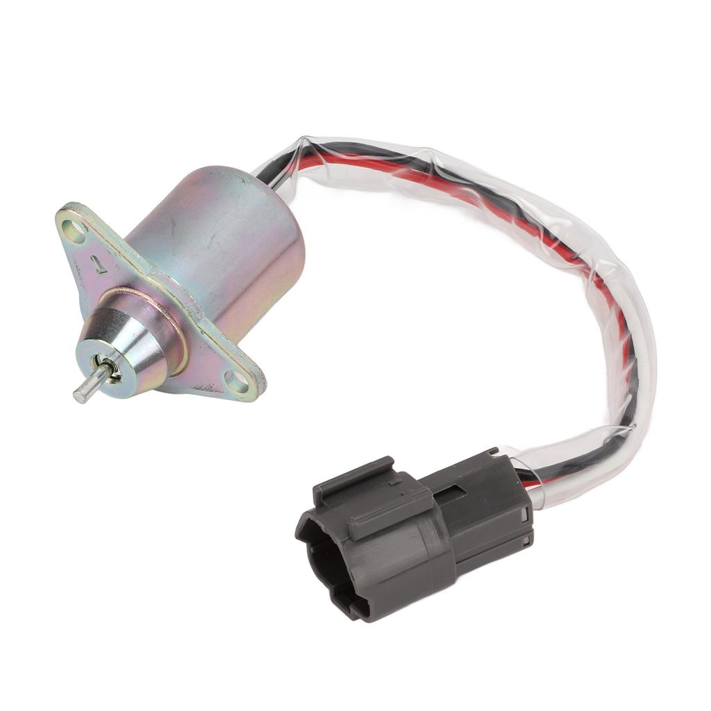 Elettrovalvola di arresto carburante Metallo 3 Terminali 12V 119233‑77932 Sostituzione per John Deere