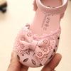 1 Pair Girl Sandals Sweet Bow Knot Soft Hollow-out Design Children Shoes for Summer
