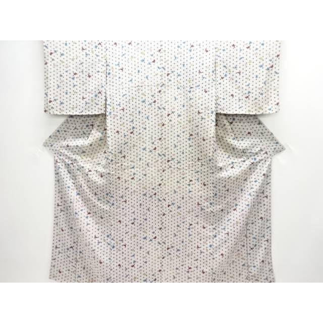 Kimono with flower pattern on hemp leaves [Taisho Roman] [Weared] [Taisho Roman]