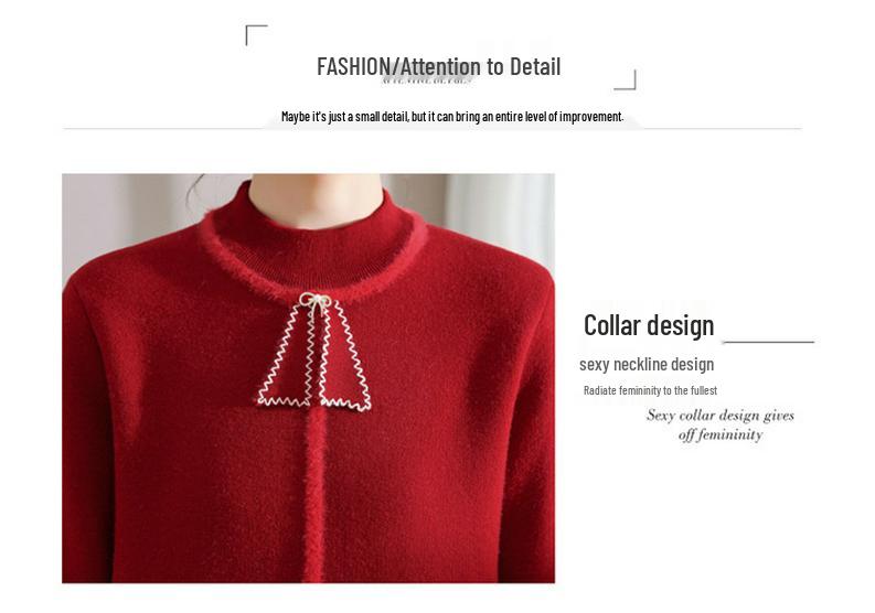 2025 Winter Velvet Sweater: Warm, Stylish Base Layer for Middle-aged & Elderly Women