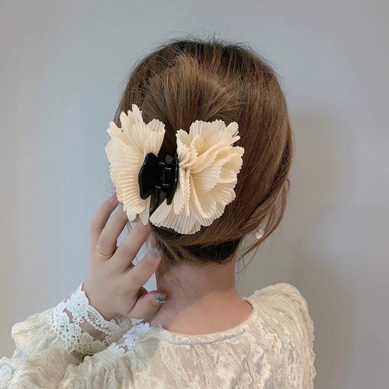 

Korean Girls Chiffon Flower Bow Hair Claw Clip Ladies Hair Accessories Women Hair Clamp Elegant Jaw Clips Headwear 8cm
