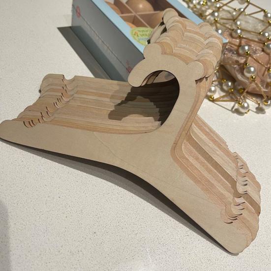 Wooden Clothes Hanger for Baby Clothes Cute Bear Ears Hanger Rack Toddlers Children Infant Hangers for Closet Coat Pants Clothing Storage