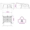 Family Tent Green 500 x 400 x 230 cm Polyester and Steel