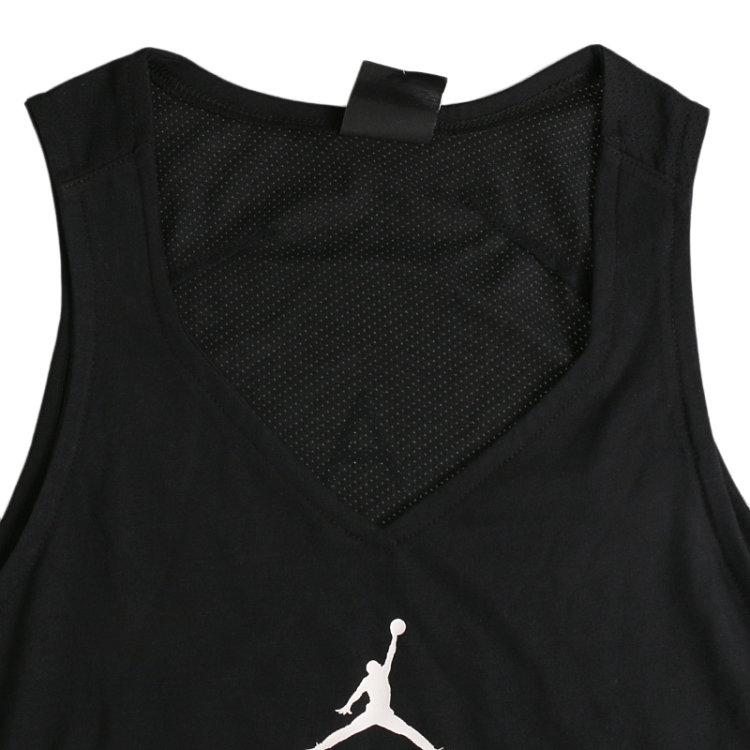 Jordan Breathable V-Neck Training Fitness Sleeveless Basketball Jersey Men Jersey Black 861487-010