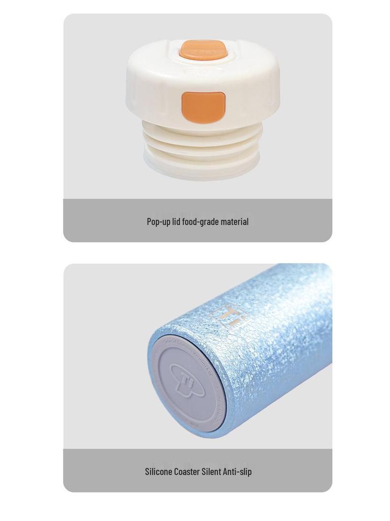 Titanium Insulated Antibacterial Mug with Tea-Water Separation and Stew Capability – Large Capacity for Outdoor and Car Use