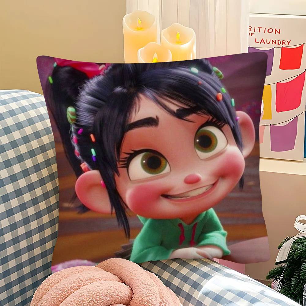 1Pc Cute A-Wreck-It Ralph-H Pillow Case Fashion Square Pillowcase Bedroom Sofa Room Ins Decoration Leisure