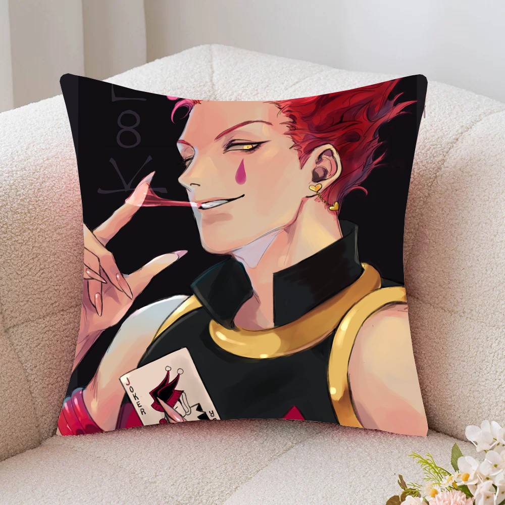 Hisoka Anime H-Hunter X Hunter Pillow Case Fashion Square Pillowcase Bedroom Sofa Room Ins Decoration Leisure