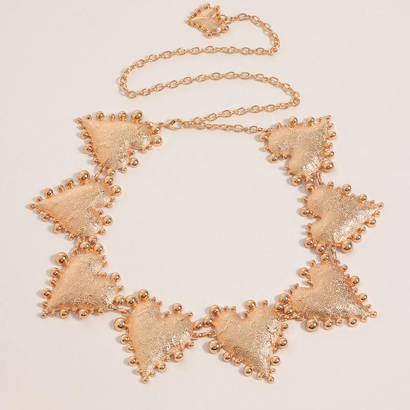 Silver And Gold Metal Waist Chain For Women Decorative Jewelry With Sculpted Details For All Seasons