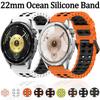 22mm Ocean Silicone Strap for Huawei Watch GT6 Pro/GT6/5/GT5 GT4 3 Pro 46mm Sport Wristband for Amazfit Balance 2/Bip 5/GTR Band