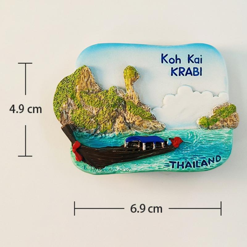 

Thailand Souvenirs Chicken Island Fridge Stickers Bangkok Phuket Tak Changwat Krabi Koh Samui Fridge Magnets Wedding Gifts